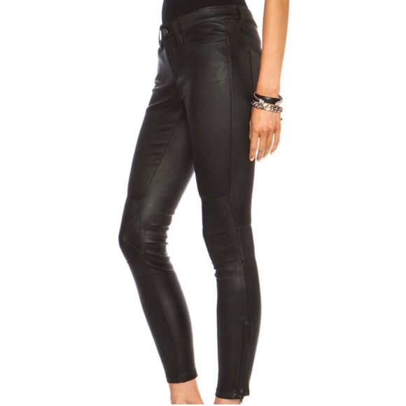 Current Elliot Leather Biker Pant - Picture 4 of 16